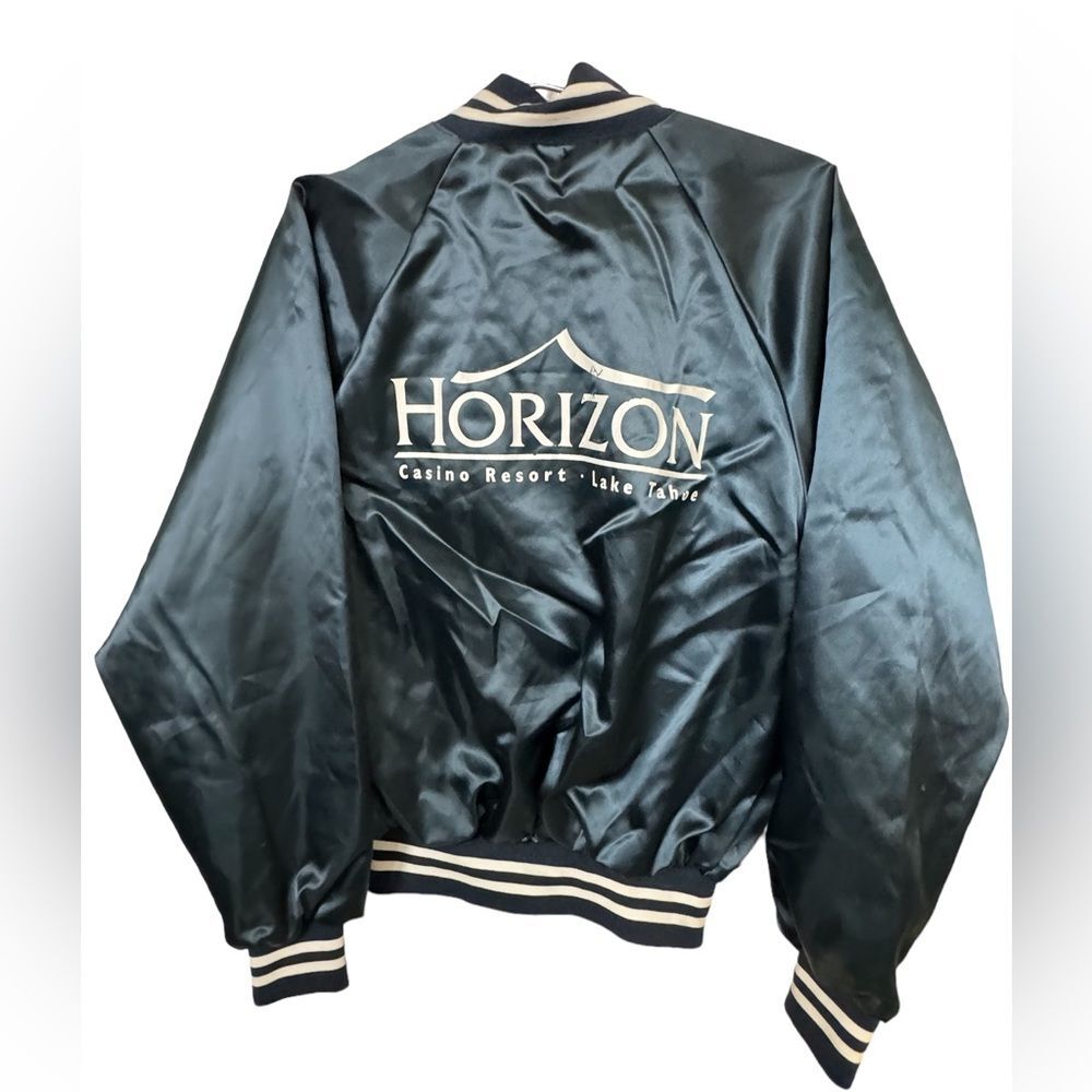 Vintage Horizon Casino Lake Tahoe Snap Up Bomber Varsity Jacket Men’s M RARE